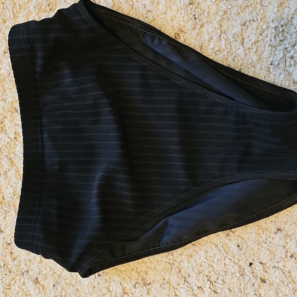 Fit System Ribbed Black High Rise Bikini - Picture 2 of 7